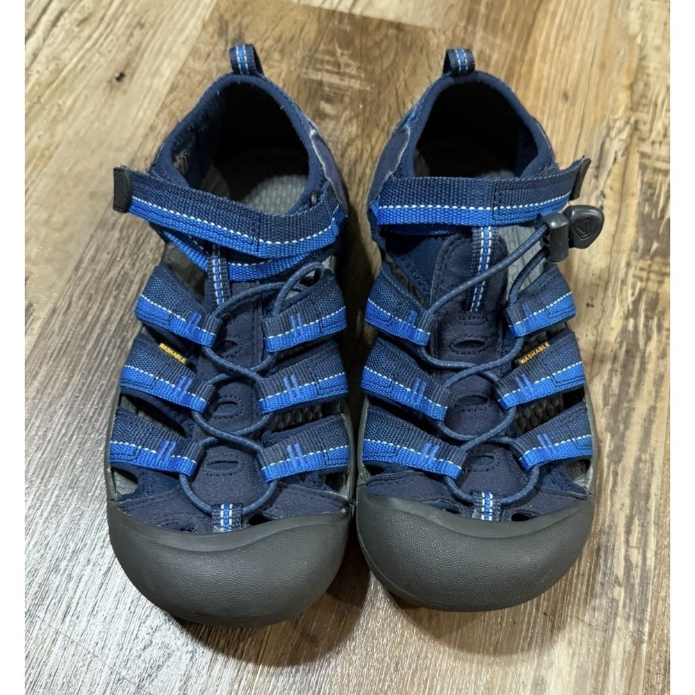 Keen Newport H2 Kids Size 4 Sport Sandals Gray Blue Water Shoes Hiking